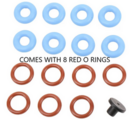06-20 Multi-Port Fuel Injector O-Ring Kit (8 Blue, 8 Red) O rings
