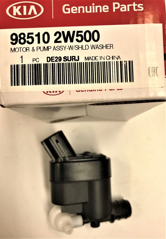Genuine KIA Windshield Washer Pump For 2014-2018 Kia Soul (OEM 98510B2000 / 98510-B2000)