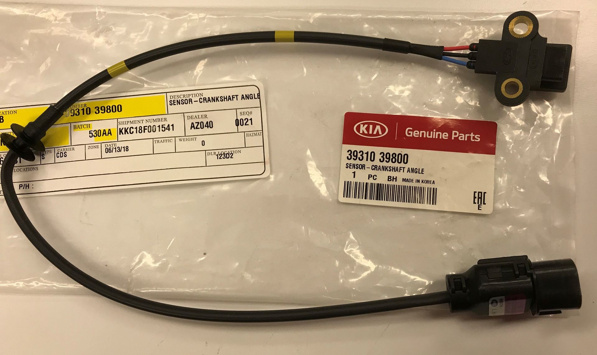 3931039800 Crankshaft Position Sensor 20032006 Kia Sorento Kia