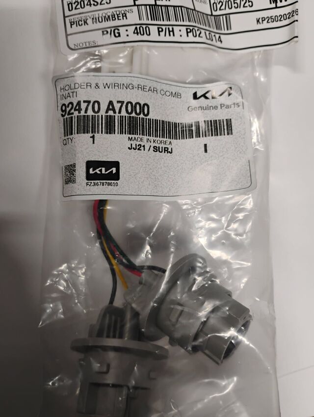 92470-A7000 - Socket & Wire 2014-2016 Kia Forte | Kia.Parts Store