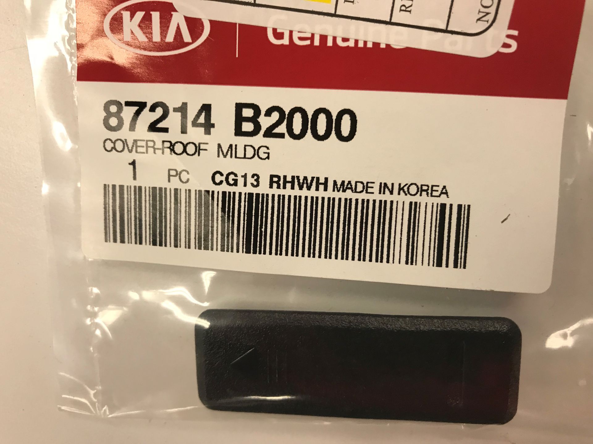 87214B2000 Roof Molding Cover 20142019 Kia Soul Kia.Parts Store