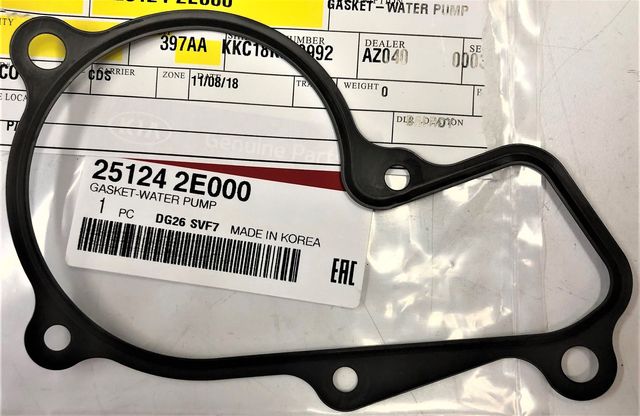 2012-2021 Kia Water Pump Gasket 25124-2E000 Kia Parts Store Kia