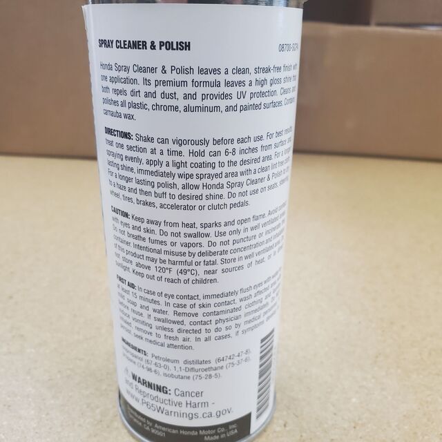 Honda Genuine Pro Honda Spray Cleaner & Polish 4oz (08732-SCPSM) - Pack Of 12