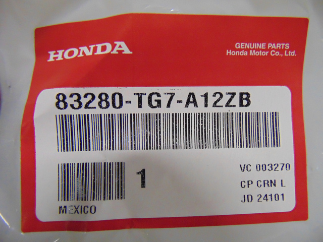 thumbnail image 2 of Driver Left Sun Visor For Honda 2017-2021 - Gray, Lighted, With Mirror (83280-TG7-A12ZB) 2 of 5