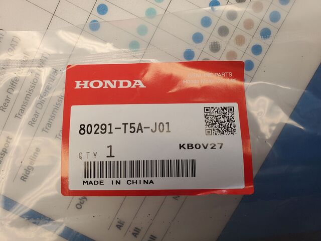 80291-T5A-J01 - Genuine HONDA Cabin Filter Element - Genuine Honda Parts