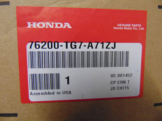 76200-TG7-A71ZJ - MIRROR ASSY., Right DOOR *B600M* (HEATED)(STEEL