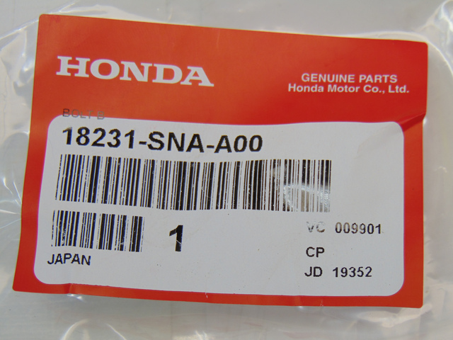 Genuine Honda & Acura Flexible Joint Bolt 18231-SR3-A22 – 1988-2009 (1-Pack, OEM Japan)