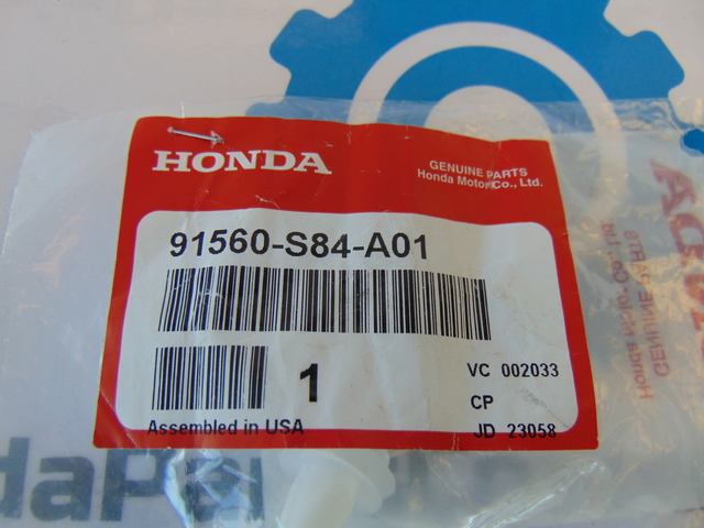 91560-S84-A01 - 1992-2015 Honda - Clip Door Lining (Natural