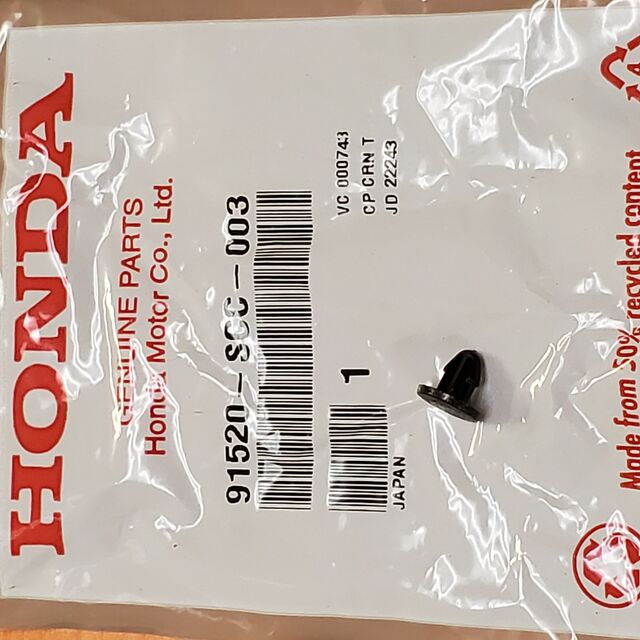 91520-SCC-003 - Clip Hood Seal Rubber - 2009-2020 Honda | Honda