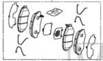 Brake Pad set,  FRONT