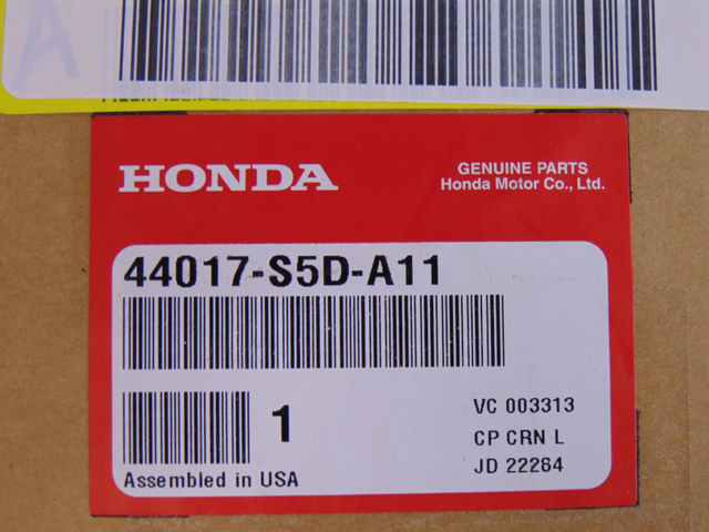 44017-S5D-A11 - 2001-2005 Honda Civic - Boot Set Inboard (Gkn