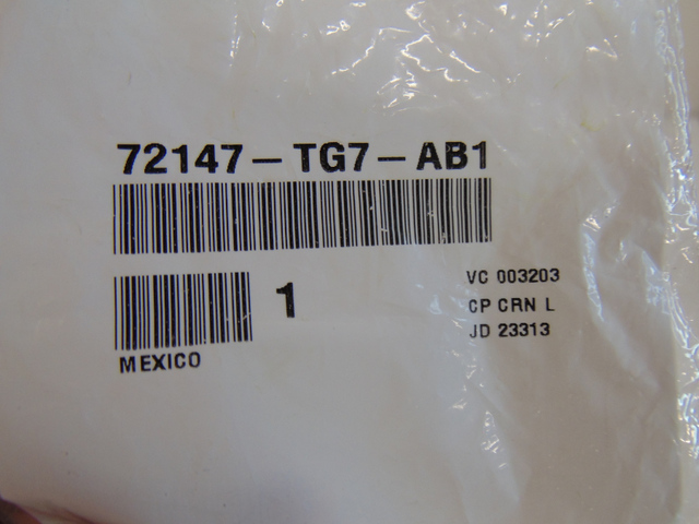 72147-TG7-AB1 - Fob Assembly Entry Key (Driver 2) - 2019 2020