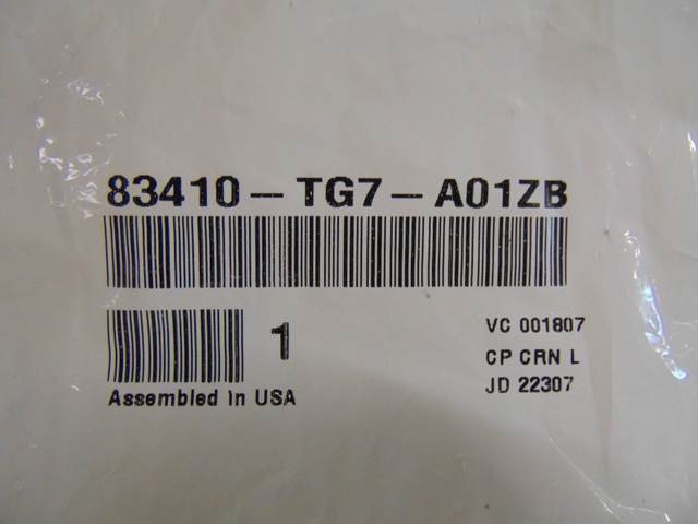 83410-TG7-A01ZB - 2016-2023 Honda - Outlet Assembly Rear Garnish
