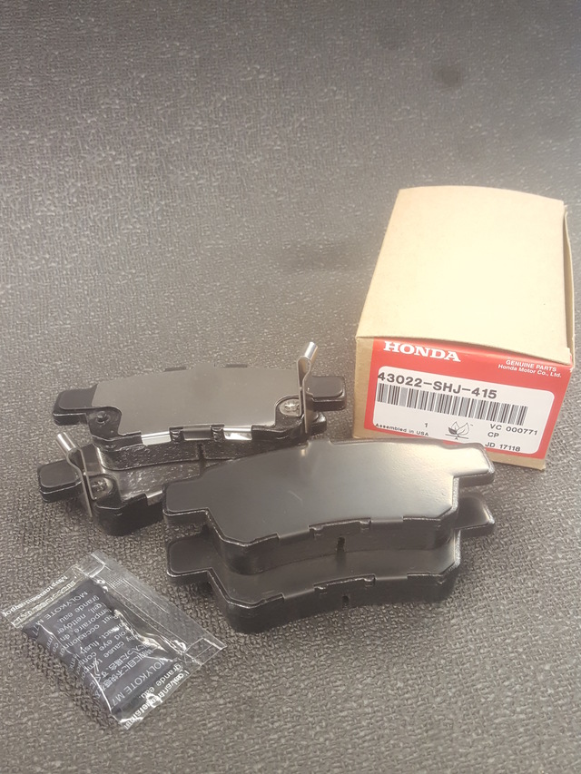 43022SHJ415 20052010 Honda Odyssey Rear Brake Pad set Genuine OEM 20052010 Honda