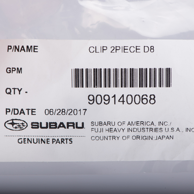20122024 Subaru OEM NEW 201220 Subaru Ascent BRZ Forester Fender Liner Retainer Clip 909140068