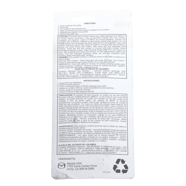 20082013 Mazda OEM NEW 20102013 Mazda 3 Oil Pan Sealer RTV Silicone