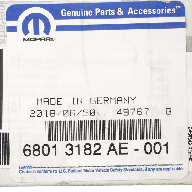 20072009 Jeep Grand Cherokee & Dodge Sprinter CDR 3.0 Diesel Glow Plug