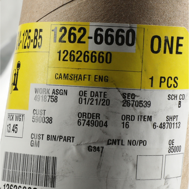 NOS New Genuine GM 12566670 Left Engine Camshaft Driver Side NOS New Genuine GM 12566670 Left Engine Camshaft Driver Side