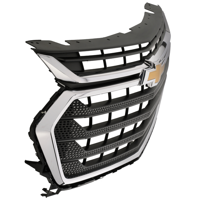 Front Bumper Cover & Grille Kit – 2018-2021 Chevy Traverse W/ Fog Light – Silver