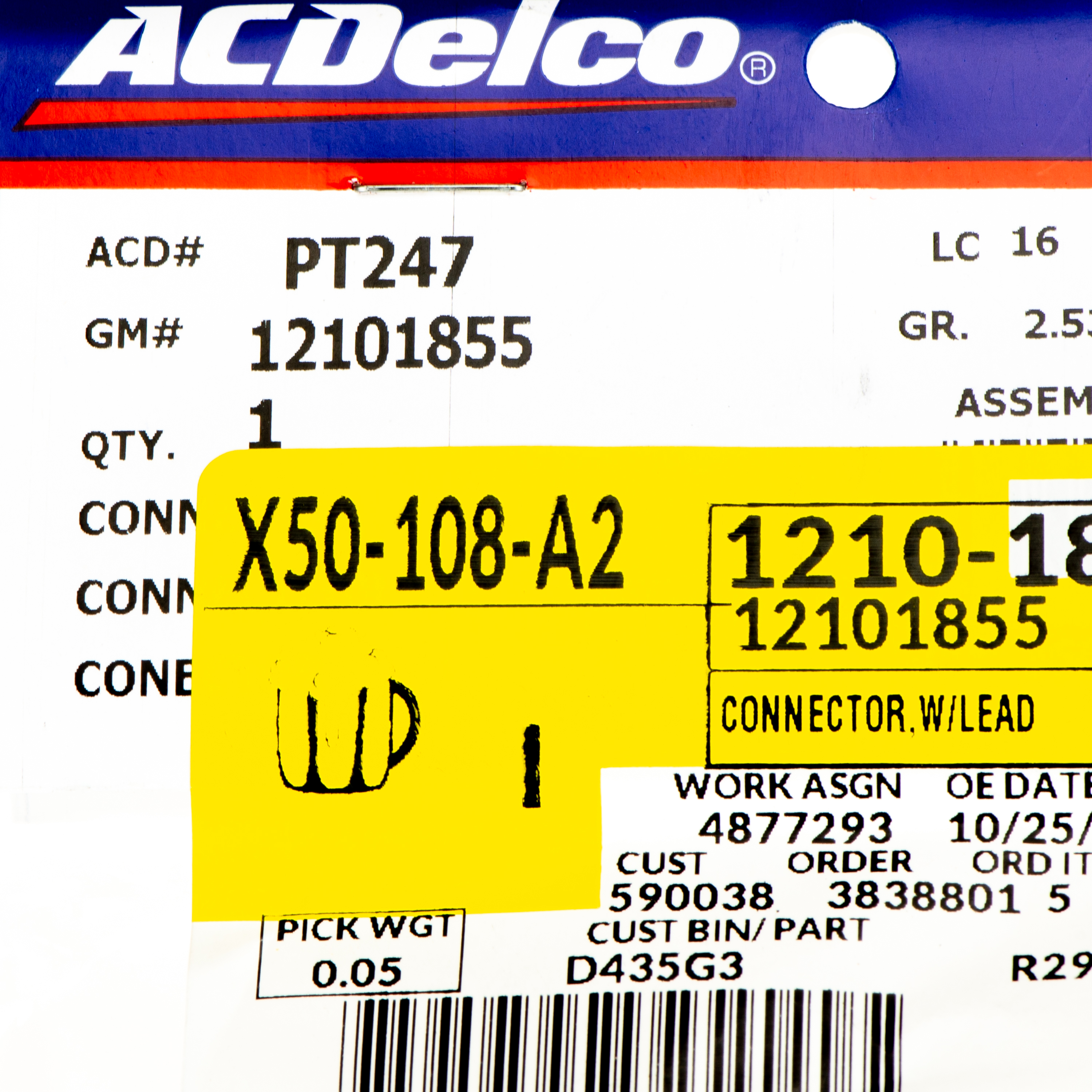 ACDelco PT247 GM OE 2-Way Female Multi-Purpose Pigtail Connector – Original Equipment Wire Harness Repair - View #6