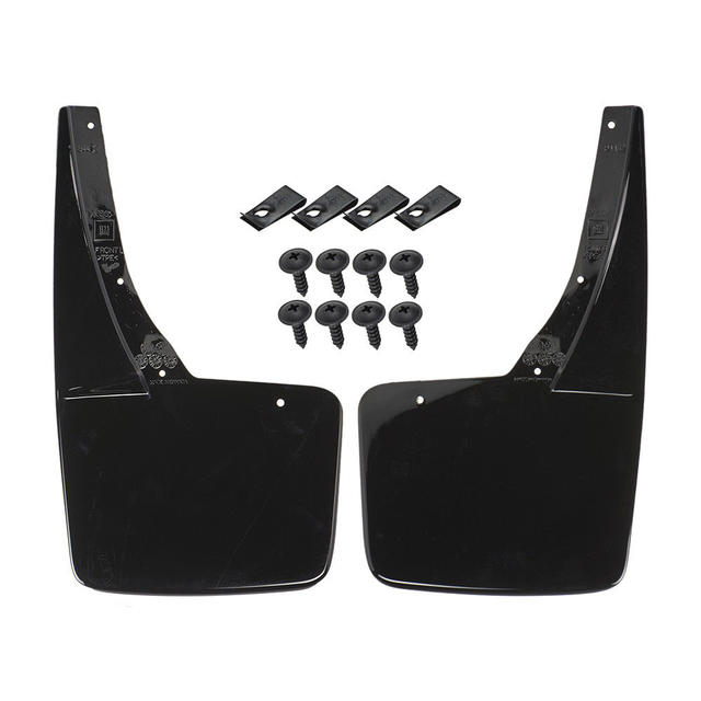 20072014 GM 20072014 Chevy GMC Cadillac Front Molded Black Splash Guards OEM NEW 19212797