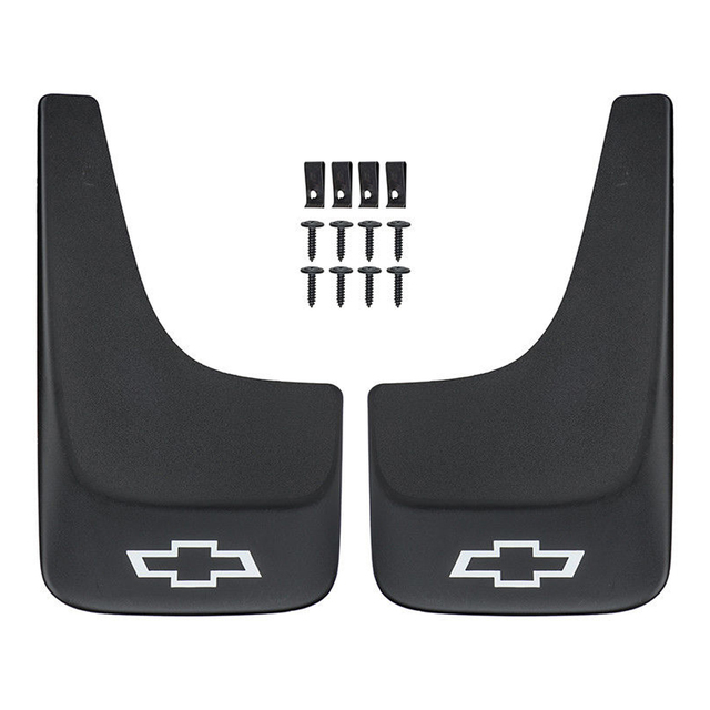 Oem Rear Splash Guards Mud Flaps Black W Bow Tie Logo 94