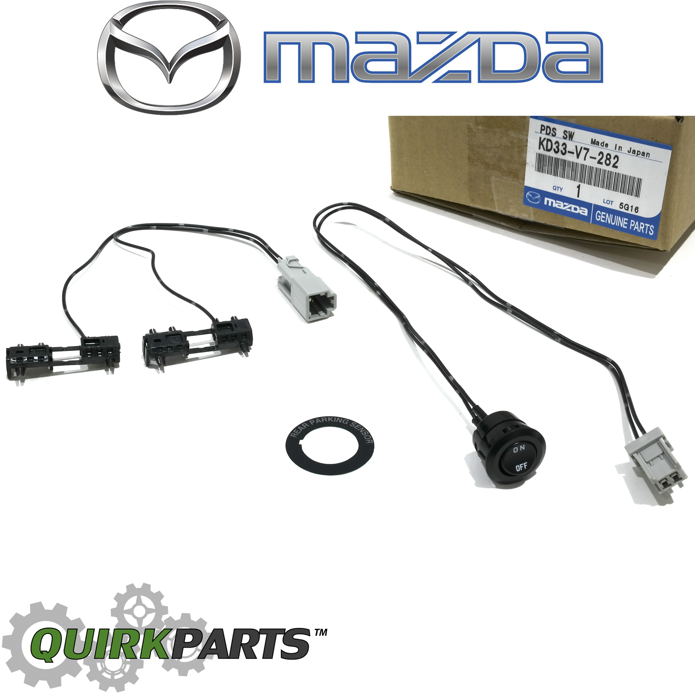 20132023 Mazda Parking Sensor, Rear, On/Off Switch KD33V7282 QuirkParts