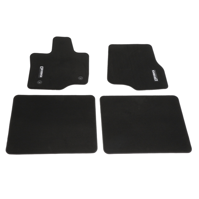 20182019 Ford F150 Floor Mats, Carpeted, Black, 4Piece Set JL3Z