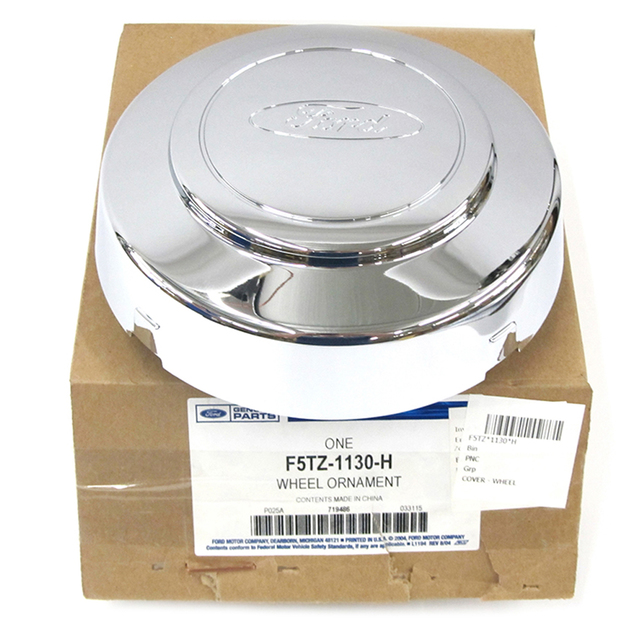 thumbnail image 2 of OEM Ford E250 E350 Chrome Center Cap F5TA-1A096-TB – Used, Minor Marks – Silver Aluminum 2 of 6