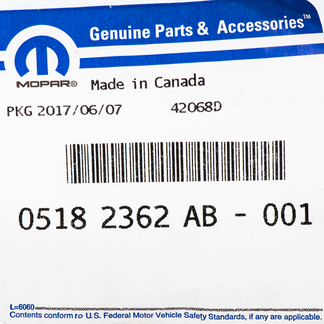 OEM Mopar Rear Right Wheel Opening Spat For 2019-2024 RAM 1500 – Genuine 68307196AB