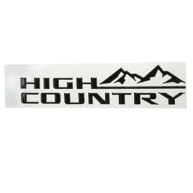 thumbnail image 2 of Tailgate Side Emblem Badge For 2015-2021 High Country Premier Duramax Trucks - 4pc Gloss Black 2 of 13