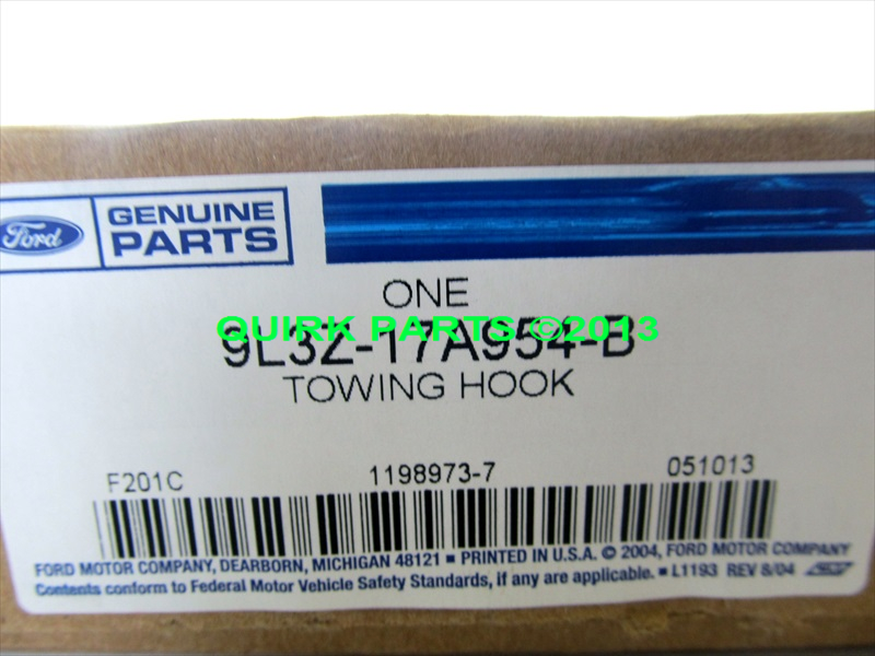 Genuine Ford BC3Z-17A954-A Front Towing Hook - OEM Replacement For Ford Vehicles