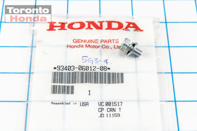 93403-06012-08 - Exterior Door Handle Bolt 1997-2020 Honda