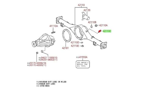 Genuine Toyota Rear Axle Housing Breather Plug 90930-A3001