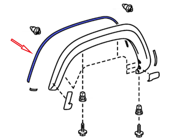 Genuine Toyota Tacoma Fender Flare Seal Pad 75697-04050 | Frontier