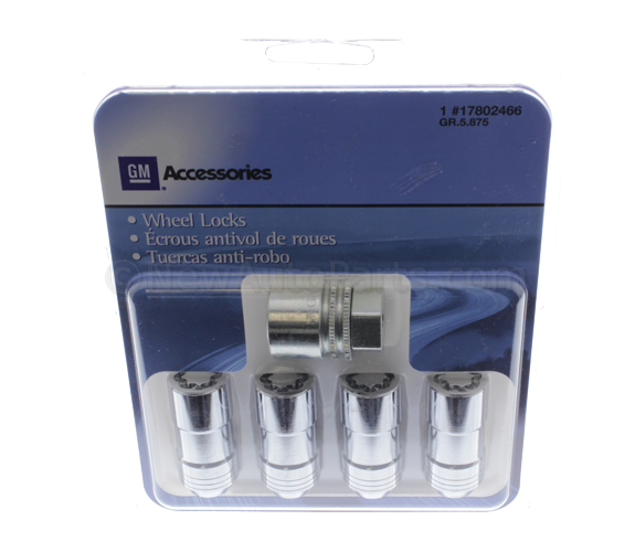 20072021 GM Wheel Lock Kit, Chrome 9599493