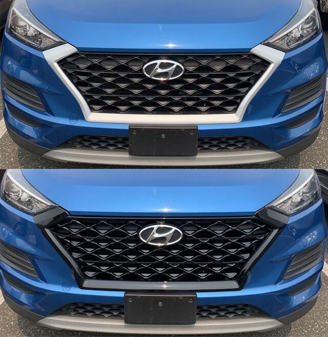 20192021 Hyundai Tucson Gloss Black Patented Grille Overlay for