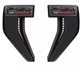 2021-2024 F-150 Gloss Black Fender Emblem Badge Vents - Pair