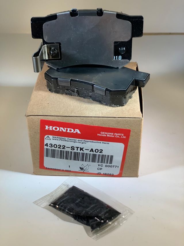 Genuine 20082012 Acura RDX Brake Pads Rear 43022STKA02 Acura Parts HQ