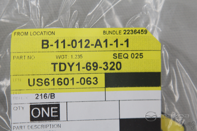 TDY169320 - 2010-2015 Mazda CX-9 Front Left Driver's Sun Visor