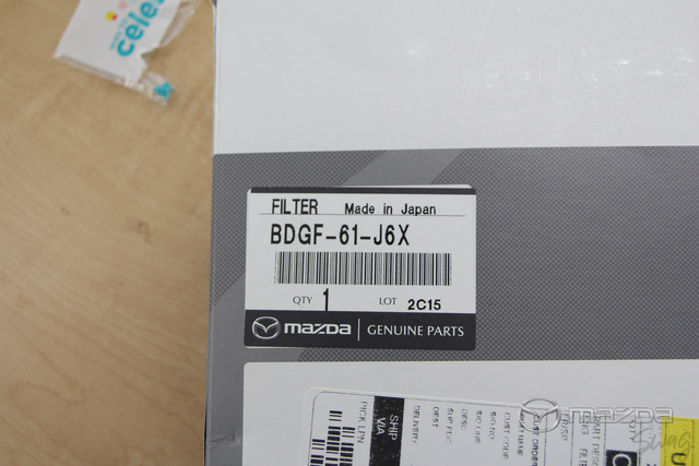BDGF61J6X - Genuine OEM Cabin Air Filter - Mazda Swag