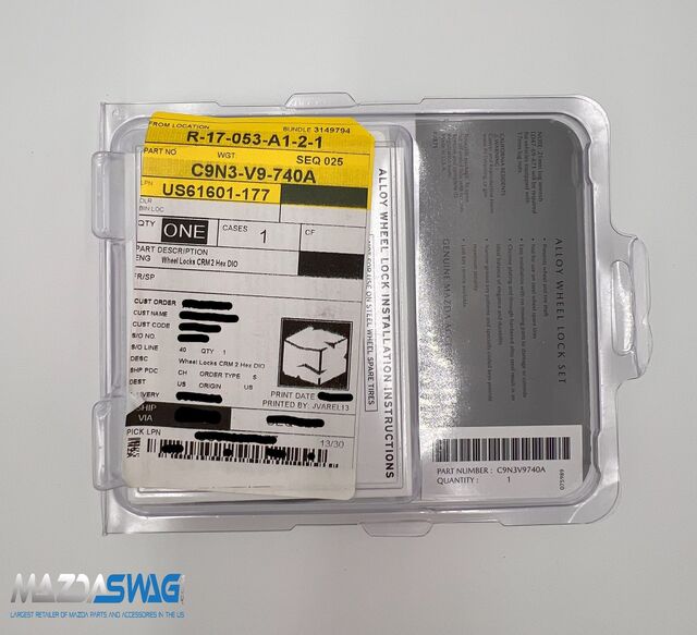 C9N3-V9-740A - Alloy Wheels Locks, Chrome Finish (Set Of 4) - 2004