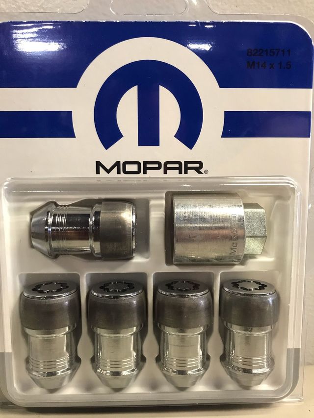 Mopar Wheel Locks (Set of 5 + Tool) Part 82215711 Mopar Supply