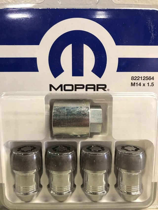 Mopar Wheel Locks (Set of 5 + Tool) Part 82212564 Mopar Supply