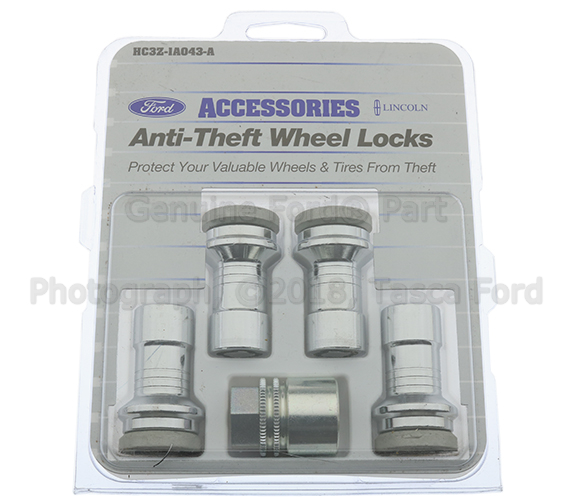 20172022 Ford Wheel Locks Chrome Plated For Exposed Lugs HC3Z1A043