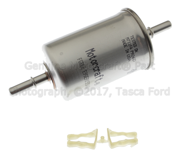 E9SZ9155A - Fuel System: Fuel Filter for Ford: Escort, Thunderbird | Mercury: Cougar, Tracer Image