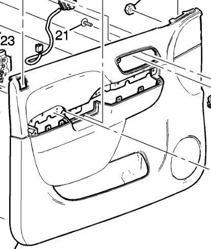 Ebony Front Driver Side Door Trim Panel 84127280 | Cheapest GM Parts