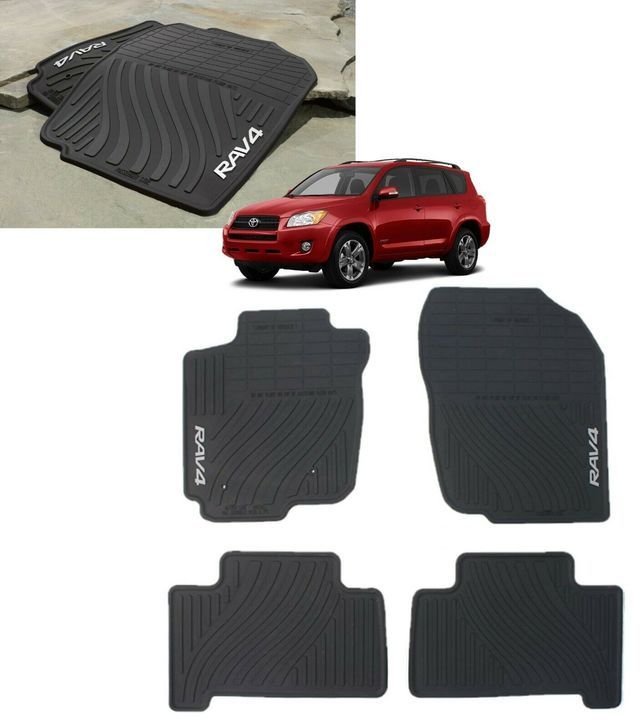 NEW GENUINE TOYOTA RAV4 0712 4pc All Weather Rubber Floor Mats PT908