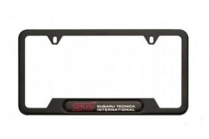 GENUINE SUBARU STI BLACK LICENSE PLATE FRAME