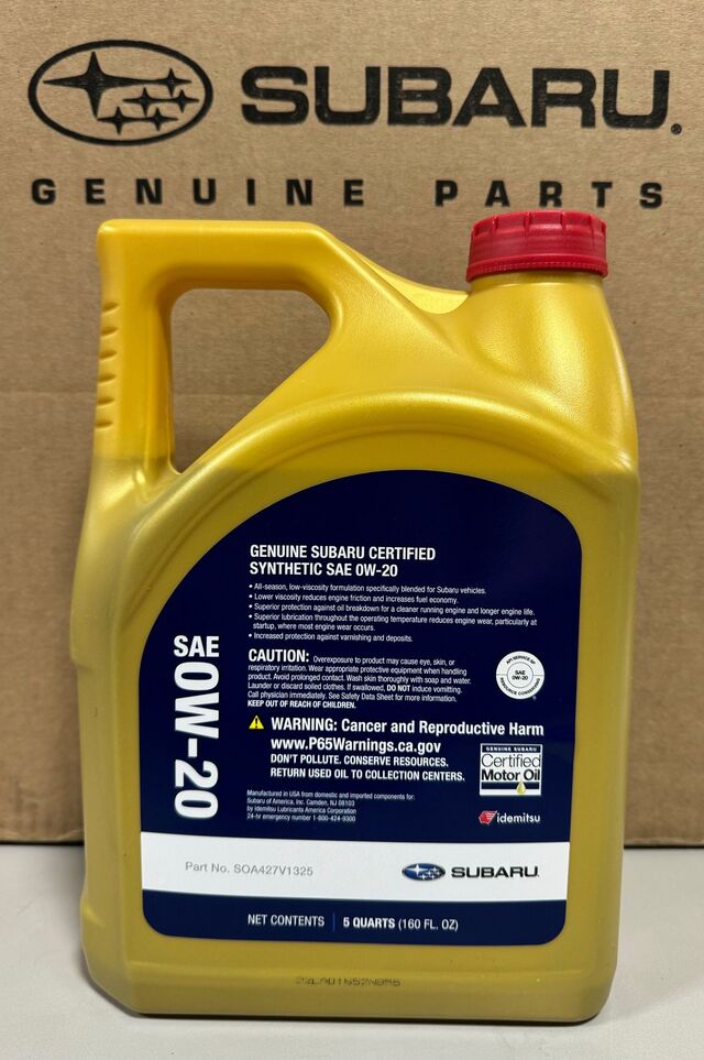 0W20Kit5q - 0W-20 Oil Change kit 5 Qts | Subaru Parts HQ
